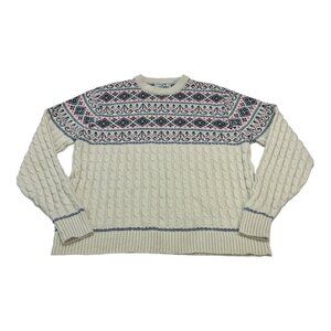 Vintage Steep Slopes‎ XL Fair Isle Print Knit Ski Sweater 90s Virgin Acrylic